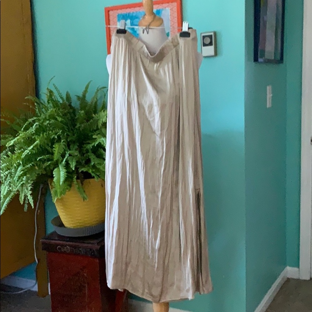 Long satiny skirt